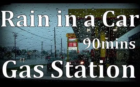 "Rain in a Car" Gas Station 90mins ASMR